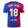 Maillot de Supporter FC Barcelone Jordi Alba 18 Domicile 2021-22 Pour Homme